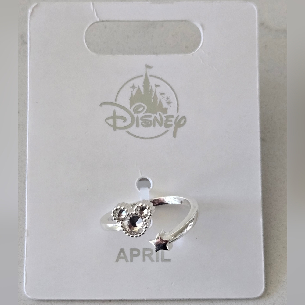 Mickey Birthstone Ring - April